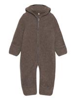 Huttelihut - Pram Suit Ears Wool Fleece - Flisinis kombinezonas - Ruda