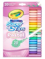 Crayola - Crayola Supertips Pastel Washable Markers 20 Pcs - Spalvoti pieštukai - Marga / raštuota