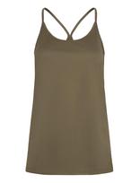 ZEBDIA - Women Sports Strap Top - Sportinė palaidinė be rankovių - Chaki spalva