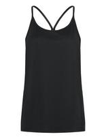 ZEBDIA - Women Sports Strap Top - Sportinė palaidinė be rankovių - Juoda