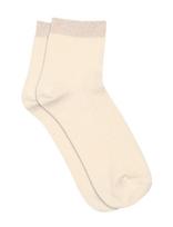 Mp Denmark - Darya Short Socks - Futbolo kojinės iki kulkšnių - Kreminė spalva