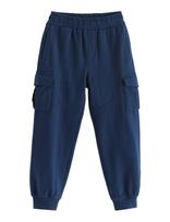 Lindex - Trousers Cargo Jersey Ss25 - Sportinės kelnės - Tamsiai mėlyna