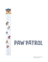 Paw Patrol - Growth Ruler Paw Patrol - Sienos dekoras - Balta