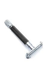 Parker - 74R - Graphite - Satin Chrome Textured Heavy Weight Butterfly Open Safety Razor - Plaukų šalinimo priemonė - Juoda