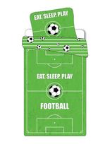 Fodbold - Bed Linen  Nb 2362 Football Green - 140X200, 60X63 Cm - Patalynės komplektas - Žalia