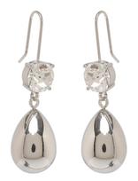 Bud To Rose - Drop Crystal Hook Earring - Kabantys auskarai - Sidabro
