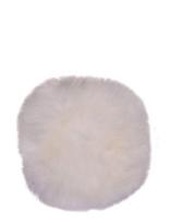 House Nordic - Disa - Lambskin Seat, Ivory, Real Lambskin, Ø35 Cm - Kėdžių pagalvėlė - Kreminė spalva