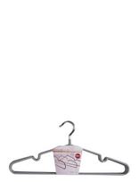 House Nordic - Hilda - Metal Hangers With Grey Coating, Set Of 10 - Pakabos - Pilka