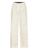 Coster Copenhagen - Crinkled Suit Pants - Petra Fit - Plačios kelnės - Kreminė spalva