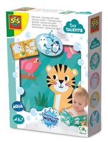 SES Creative - Bath Time - Colouring With Water Bath Book - Kūdikių knyga - Marga / raštuota