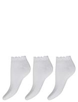 Decoy - Decoy Sneaker W Pattern 3-Pack - Futbolo kojinės iki kulkšnių - Balta