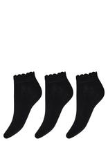 Decoy - Decoy Sneaker W Pattern 3-Pack - Futbolo kojinės iki kulkšnių - Juoda