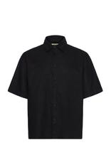 Woodbird - Wbwang Embroid Shirt - Marškiniai trumpomis rankovėmis - Juoda