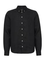 Casual Friday - Cfanton Bd Ls Linen Shirt - Lininiai marškiniai - Juoda