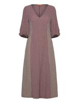 STINE GOYA - 2247 Patchwork Jersey, Three-Quarte - Iki kelių ir midi suknelės - Raudona