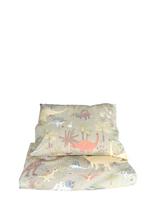 Majvillan - Dinosaur Vibes Green Single Bed Set 150X210 Cm - Patalynės komplektas - Žalia