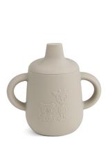Nuuroo - Aiko Silicone Cup With Sippy Lid - Gertuvė - Kreminė spalva