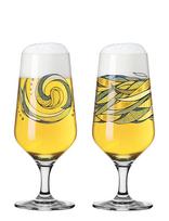Ritzenhoff - Brauchzeit Ölglas Pils 2-Pak Nr. 3 & 4 - Alaus taurė - Marga / raštuota