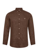 Polo Ralph Lauren - Slim Fit Linen Shirt - Lininiai marškiniai - Ruda