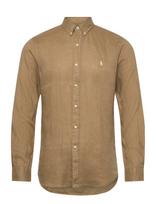 Polo Ralph Lauren - Slim Fit Linen Shirt - Lininiai marškiniai - Ruda