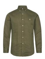 Polo Ralph Lauren - Custom Fit Linen Shirt - Lininiai marškiniai - Chaki spalva