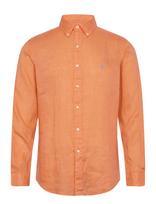 Polo Ralph Lauren - Custom Fit Linen Shirt - Lininiai marškiniai - Oranžinė