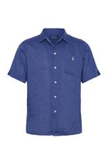 Polo Ralph Lauren - Classic Fit Linen Camp Shirt - Marškiniai trumpomis rankovėmis - Mėlyna