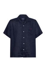 Polo Ralph Lauren - Classic Fit Linen Camp Shirt - Marškiniai trumpomis rankovėmis - Tamsiai mėlyna