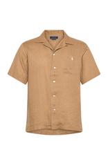Polo Ralph Lauren - Classic Fit Linen Camp Shirt - Marškiniai trumpomis rankovėmis - Smėlio