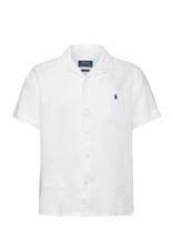 Polo Ralph Lauren - Classic Fit Linen Camp Shirt - Marškiniai trumpomis rankovėmis - Balta