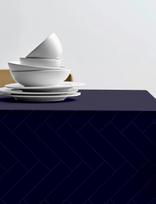 Södahl - Dug 140X370 Tiles Damask Indigo - Staltiesė - Mėlyna