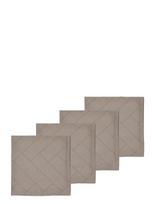 Södahl - Stofservietter Tiles Damask Taupe 4 Stk - Audinių servetėlės - Ruda