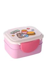 Puckator - Pusheen The Cat Foodie Clip Lock Stacked Bento Lunch Box With Cutlery - Pietų dėžutė - Rožinė