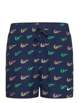 NIKE SWIM - Nike Multi Print 5" Volley Short - Maudymosi šortai - Tamsiai mėlyna