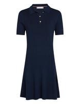 Tommy Hilfiger - Rib Button F&F Polo Swt Dress - Iki kelių ir midi suknelės - Tamsiai mėlyna