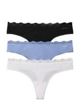 Calvin Klein - Thong 3Pk - Stringai - Marga / raštuota