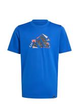 Adidas Sportswear - J Camo Train T - Marškinėliai trumpomis rankovėmis - Mėlyna