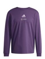 Adidas Performance - Mer Pw Tee Ls M - Sportiniai marškinėliai ilgomis rankovėmis - Violetinė