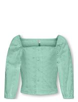 Kids Only - Kogpilea 3/4 Emb Anglaise Shirt Wvn - Palaidinės ir tunikos - Žalia
