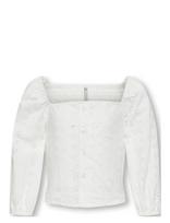 Kids Only - Kogpilea 3/4 Emb Anglaise Shirt Wvn - Palaidinės ir tunikos - Balta