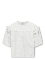 Kids Only - Kogdaisy S/S Emb Anglaise Shirt Wvn - Palaidinės ir tunikos - Balta