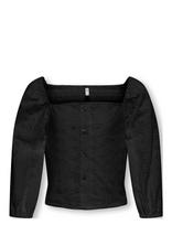 Kids Only - Kogpilea 3/4 Emb Anglaise Shirt Wvn - Palaidinės ir tunikos - Juoda