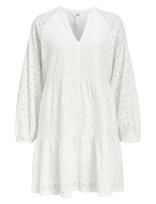 Object - Objlaila Gia L/S Re Short Dress Noos - Trumpa suknelė - Balta