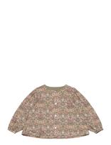 Huttelihut - Blouse In Liberty Fabric - Palaidinės ir tunikos - Chaki spalva