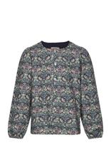 Huttelihut - Blouse In Liberty Fabric - Palaidinės ir tunikos - Tamsiai mėlyna