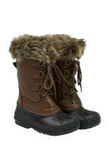 Mikk-line - Winter Boot Rubber W. Fake Fur - Žieminiai batai su raišteliais - Ruda