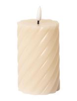 C'est Bon - Spiralled Led Pillar Candle - LED žvakė - Smėlio