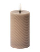 C'est Bon - Swirled Led Pillar Candle - LED žvakė - Pilka