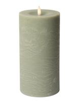C'est Bon - Rustic Finish Led Pillar Candle - LED žvakė - Žalia