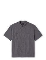 Brixton - Cru Micro Plaid S/S Wvn - Marškiniai trumpomis rankovėmis - Tamsiai mėlyna